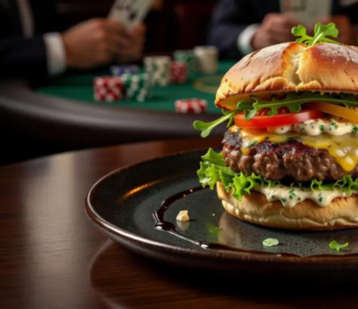 Ręcznie formowane burgery podawane wieczorem w Wonderstar s. r. o.